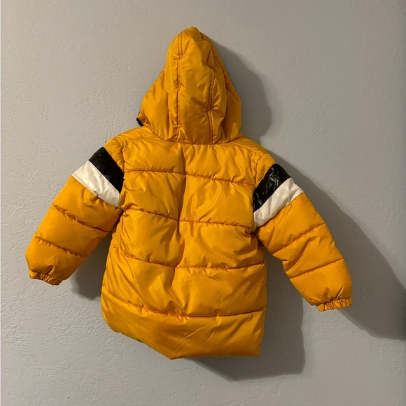Ixtreme yellow black and white fleece lined toddler puffer jacket - Picture 8 of 13